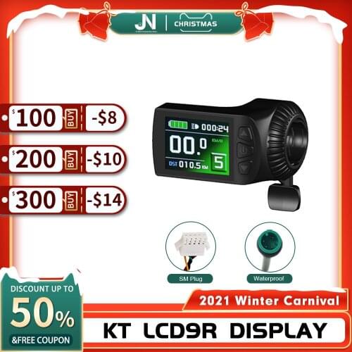 Ebike KT LCD9R Colour Display With Right Thumb Throttle 24V 36V 48V Applicable KT Controller Electric Bicycle Conversion Kit