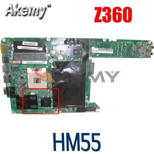 Laptop motherboard For LENOVO Ideapad Z360 PGA989 HM55 Mainboard DALL7AMB6E0 11012402 N11M-GE2-S-B1