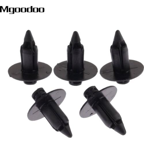 Mgoodoo 100x 5mm Motorcycle Bike Fairing Trim Panel Fastener Clips Plastic Rivets Clips For Honda Yamaha Roadster Plastic Screws