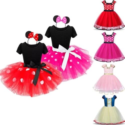 Fancy Baby Girl Dress Polka Dress For Kids Cosplay Costumes Dresses For Girls Birthday Party Dress Up Toddler Tutu Dress