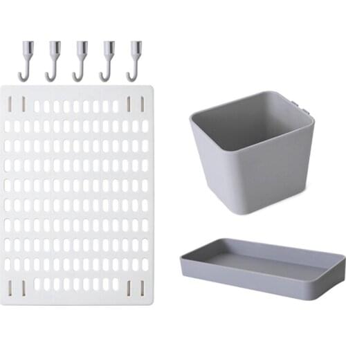 Kitchen Bathroom Wall Shelf Decor Hanging Storage Hook Rack Shelves Closet Organizer Storage Shelf