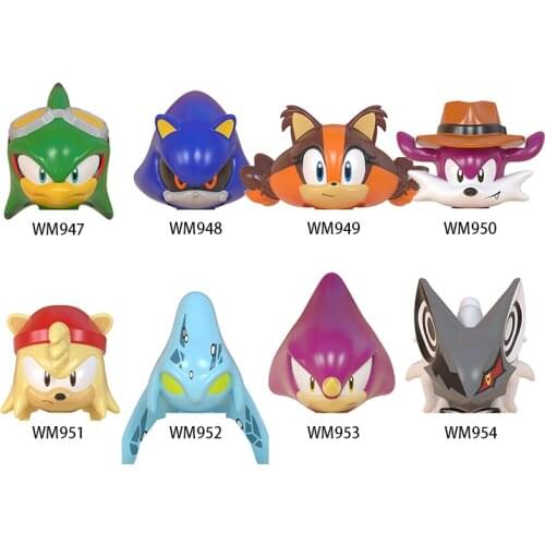 Single Cartoon Game Anime Movie models Figures Head accessories Building Blocks toys for children Series-160 WM6088