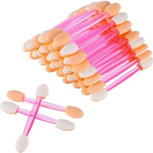 500pcs Eye Shadow Applicator Disposable Double Sides Eyeshadow Stick Sponge Brush Makeup Powder Eye Shadow Brushes