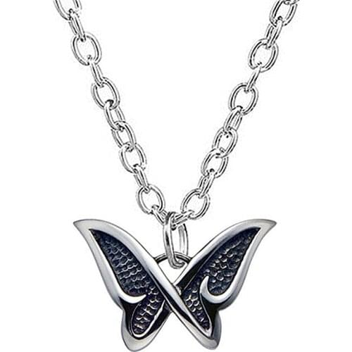 Antique Silver Plating Vintage Styles Metal Animal Butterfly Charm Hope Necklace Jewelry Fashion