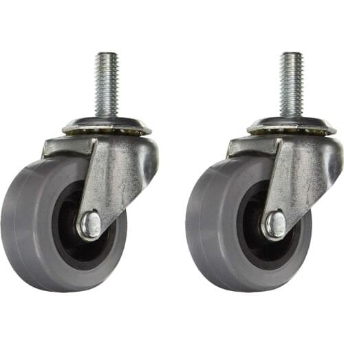 Caster nylon caster thread double bearing iron brake industrial for trolley