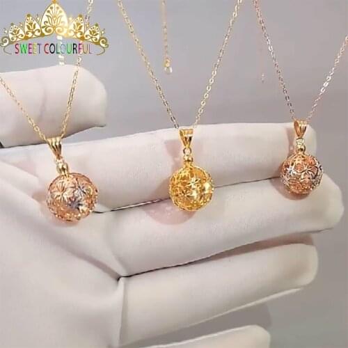 Christmas gift Jewelry Diamonds 18K gold Heart-shaped 18K Necklace 007