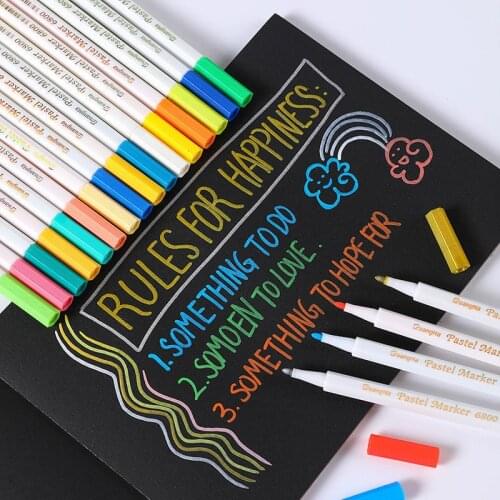 12/24/36 Color Acrylic Photo Album Pen Water-Based Thin Line DIY Drawing Greeting Card Black Blackboad Art Graffiti Marker Draw