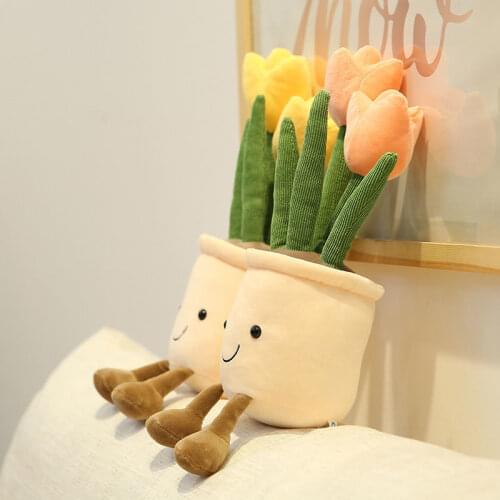 Accompanying Sleep Pillow Simulation Potted Plush Toy Doll Plant Doll Indoor Decoration Stuffed Soft Doll