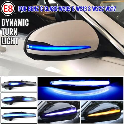 LED Dynamic Side Turn Signal Light Blinker Side Wing Mirror Indicator Lamp for Mercedes Benz C E S GLC Class C253 W205 C217 W222