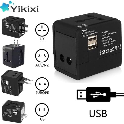 Universal Travel Adapter Power Adapter Electric Plugs Sockets Adapter Converter USB Travel Socket Plug Power Charger Converter