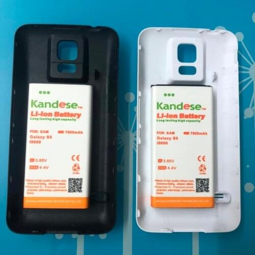 7800mAh Replacement Extended Spare Battery for Samsung S5 Phone Bateria +Back Cover Case for Galaxy S5 i9600 Phone Batteria