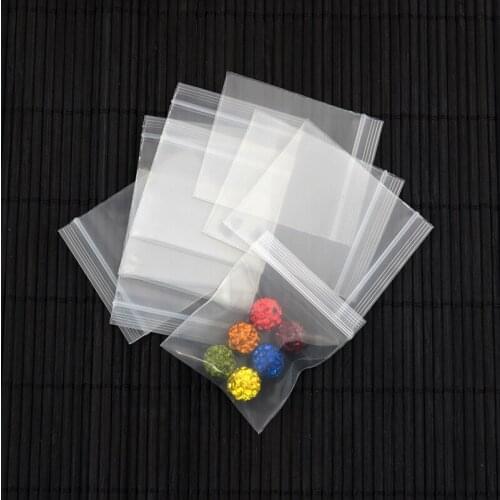 3*4cm 0.2mm Thickness 300Pcs Transparent Food Phone Card Valve Hermetic Bag Zip Lock Plastic Gift Packaging Bags For Jewelry