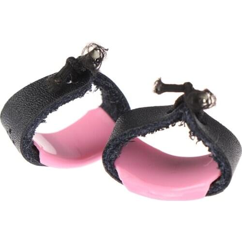 1pc Finger Protector Helper Accessories Pink Black Adjustable Leather Thimble Patchwork Needlework Accessory