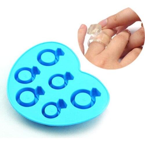 3pcs/Set Ice Tray Diamond Love Ring Ice Cube Style Freeze Ice Mold Ice Maker Mould Special for Hot Summer Drinking Tool