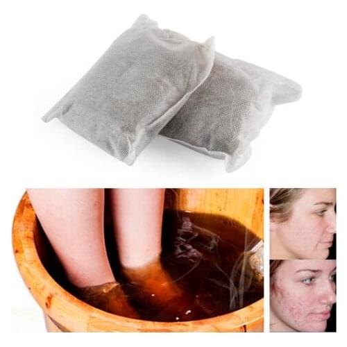 30bag Chinese Medicine Foot Bath Powder Pack Natural Herb Wormwood Ginger Saffron Motherwort Foot Care Detox Massage Lose Weight