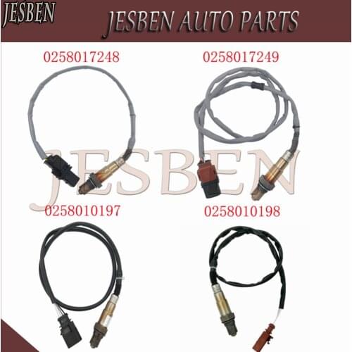 4pcs 0258017248 0258017249 0258010197 0258010198 Lambda Probe Oxygen O2 Sensor for Porsche Cayenne 958 PANAMERA 970 3.0 S Hybrid