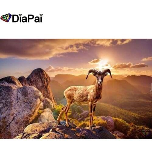 DIAPAI Diamond Painting 5D DIY 100% Full Square/Round Drill "Animal sheep" Diamond Embroidery Cross Stitch 3D Decor A24402