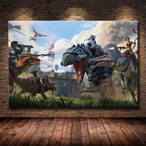 Ark: Survival Evolved Poster Hit NEW Game 2018 Canvas Poster Decorative Wall Painting Cuadros Wallpaper Living Room Decor