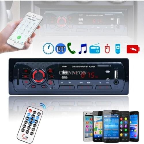 20Pcs/Lot In-Dash Bluetooth Handsfree Car Stereo FM Radio Audio Player Aux Input Receiver Support SD USB MP3 1260BT