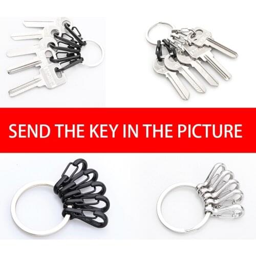 5pc stainless steel keychain free key ring