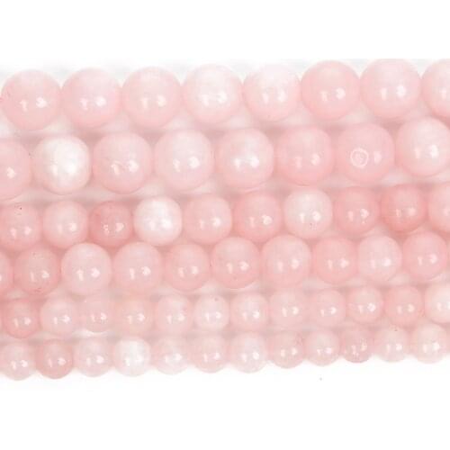 Natural Stone Beads Pink Morganite Quartz Round Loose Beads For Jewelry Making DIY Bracelets Necklace Accessories Beads 6/8/10MM