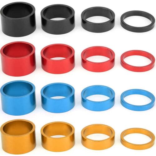 CANSUCC 4Pcs/Set Bicycle Front Fork Washer Headset Spacers 5 10 15 20mm Headset Stem Washer Gasket Front Fork Adjustment Spacer