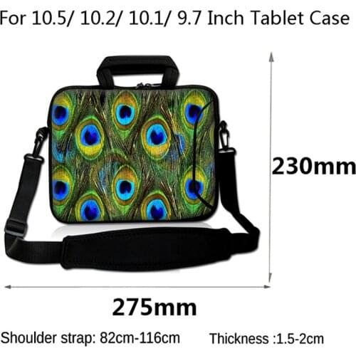 Funda Neoprene Netbook PC Bag Messenger Laptop Case For Asus ZenPad 10 Huawei MediaPad Lenovo Tab A 10.1"10.5" 10.2" 9.7" Cover