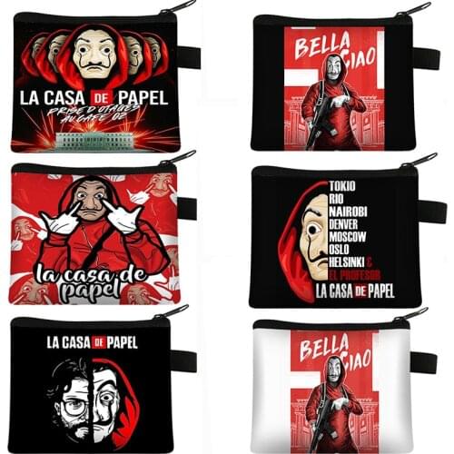 Money Heist Woman Coin Purse The House of Paper La Casa De Papel Coin Holder Shopping coin bag Boy Girl Gift