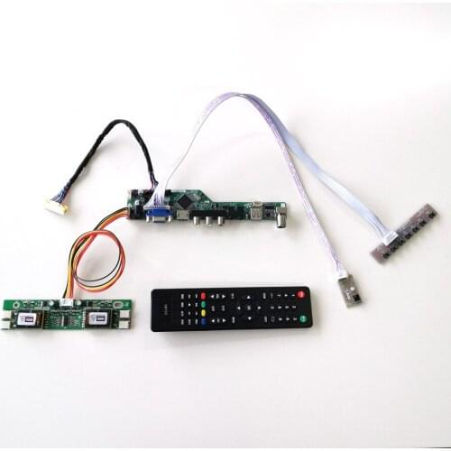 For LM190E08-TLB2/TLB4 Remote+Inverter+keyboard VGA AV USB RF 4CCFL 30Pin LVDS LCD display panel T.V56 controller board Kit