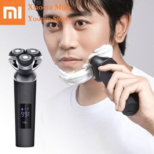Xiaomi Mijia MSN Smart Electric Shaver Dry Wet Shave Razor LCD Screen Type-C Rechargeable Self-washing Men Electric Shaver Razor