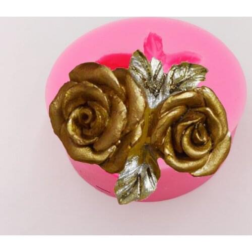 Minsunbak Cake Mould 3D Rose Silicone Fondant Mold DIY Chocolate Candy Baking Tools