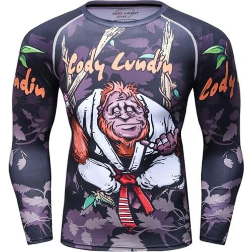 Cody Lundin Digital Sublimation Printed Rash Guard Men Round Neck Running Fitness Tshirt