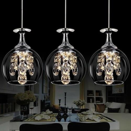 European Crystal chandelier Restaurant lighting creative lighting bedroom living room dining table three head WF1016552