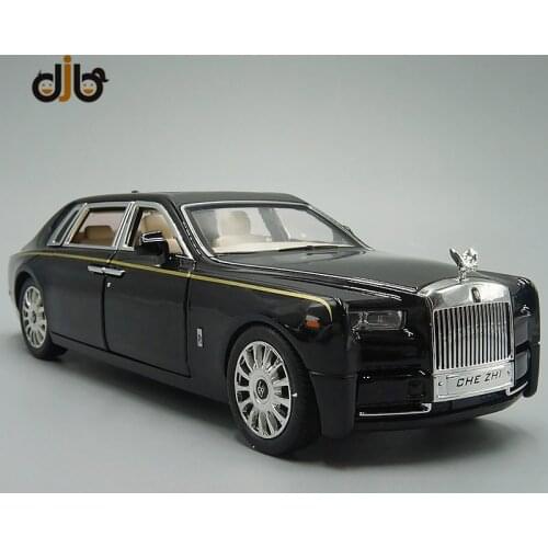 1:24 Diecast Luxury Car Model Toy Rolls Royce Phantom Pull Back With Sound & Light