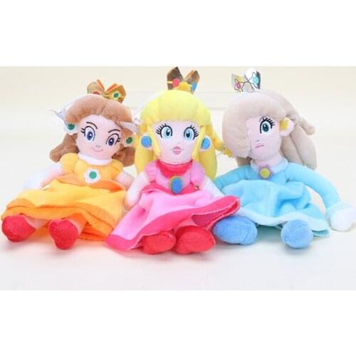 10pcs/lot 20cm Super Marios Toys Princess Peach Daisy Rosalina Soft Stuffed Plush Toy Plush Dolls