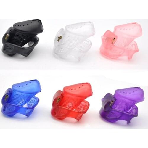 New Design 3D Cock Cage,Penis Sleeve,Plastic lockable Male Chastity Device With Lock,Penis Rings,Adult Games Sex Toys For Men