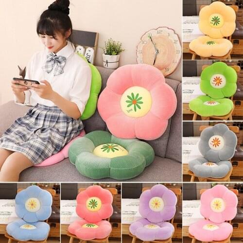 Plush Flower Mats Stuffed Animal Pig Duck Shape Kids Home Playmat Stuffed Soft Plant Flower Throw Pillow Cushion Home Decor