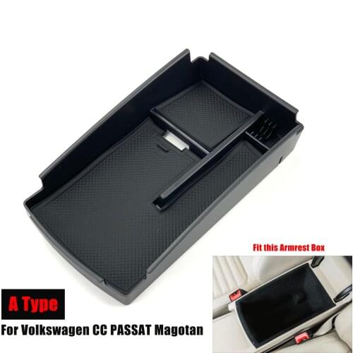 FOR VOLKSWAGEN CC PASSAT B6 B7 2006-2019 CENTRAL Armrest Box STORAGE ARM REST ARMREST GLOVE HOLDER PLATE CAR ORGANIZER