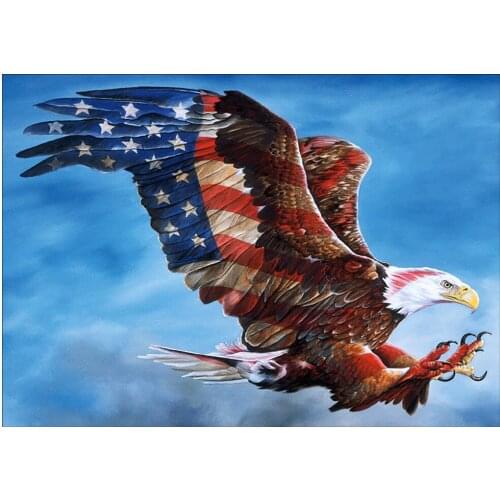 Full round diamond painting Bald Eagle 5D DIY diamond embroidery mosaic landscape art kit home decoration