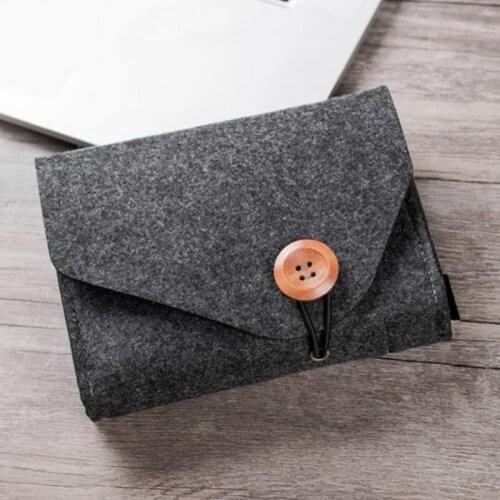 Men Women Portable Felt Digital Storage Bag USB Cable Charger Earphone Case Card Pouch Electronic Gadgets Organizer Durable