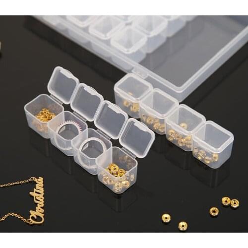 28 Lattices Transparent Container Diamond Painting Accessories Storage Box