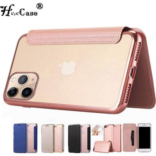 Luxury Wallet Flip Book PU Leather Phone Case For iPhone 11 XR XS Max 5 5S SE 6 6S 7 8 Plus Transparent Clear Back Cover Shell