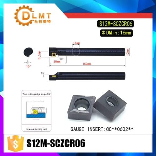 S12M-SCZCR06 93 Degrees Internal Turning Tool Holder For CCMT060204 CCMT060208 Insert Internal Boring Bar Lathe Machine