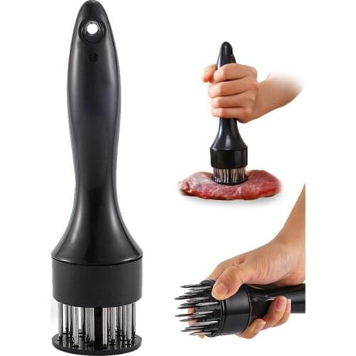 Beating Stainless Steel Loose Meat Pin Kitchen Tool Push-Type Beef Steak Tenderizer Piercing And Broken Tendon Beef Steak Pin