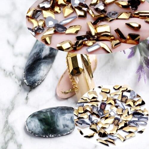 Nail Diamonds Stones Strass 20pcs Aurum Glass Rhinestones For 3D Nails Art Decorations Supplies Jewelry