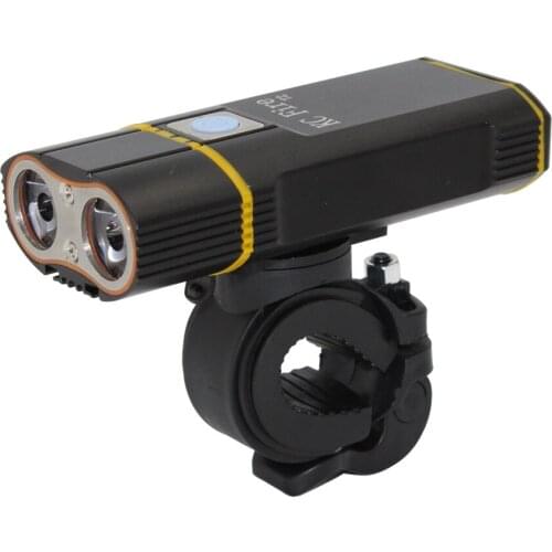 USB Rechargeable 2 x XM-L2 2400LM LED Flashlight Bicycle Head Light Torch Front Bike Light Lamp Use 2 18650 Li-ion battery