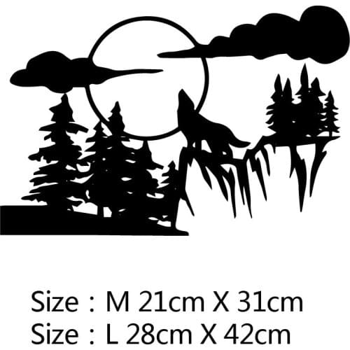 Art Design Howling wolf Sticker Car Both Body Stickers Decal Car Wrap Vinyl Film Automobiles Products Car Accessories 42cm