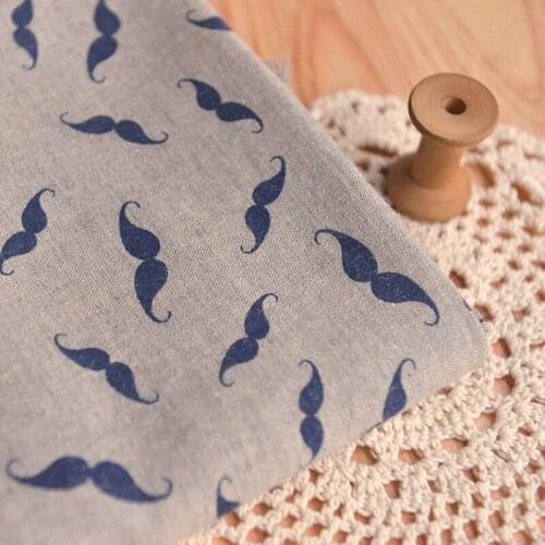 High quality pure cotton tissu Bluebeard with grey bottom cotton fabric Dresses, childrens wear, hand-made DIY fabric