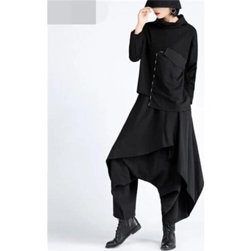 The skirt, the big Crotch, the loose crotch, the little feet, the tight waist, the irregular Haren Pants