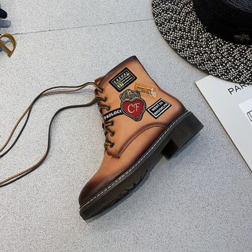 New Women Real Leather Ankle Boots Thick Bottom Zipper Shoes Woman Winter Warm Shoes Fashion Footwear Size 34-40